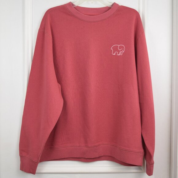 Ivory Ella Sweatshirt Women Large Classic Crewneck Organic Cotton Elephant New - Picture 2 of 12